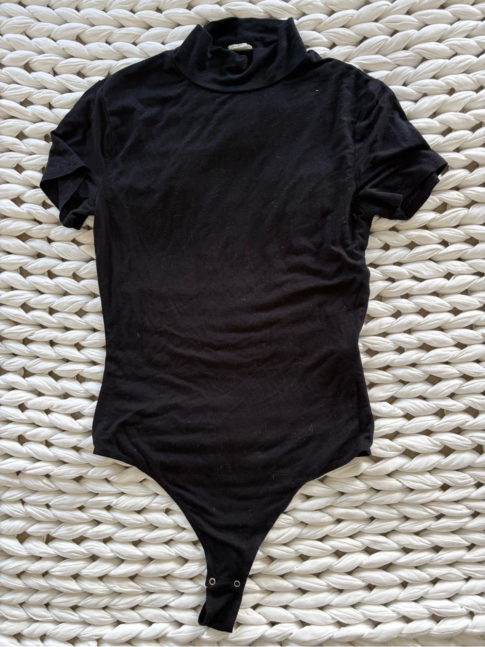 Garage Black Short-Sleeve Turtleneck Kids Bodysuit